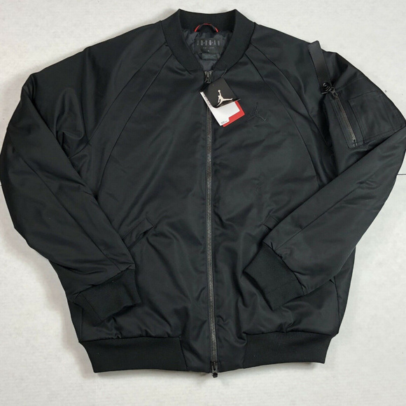 Nike Air Jordan Sportswear Wings Black MA-1 Bomber - Picture 1 of 2